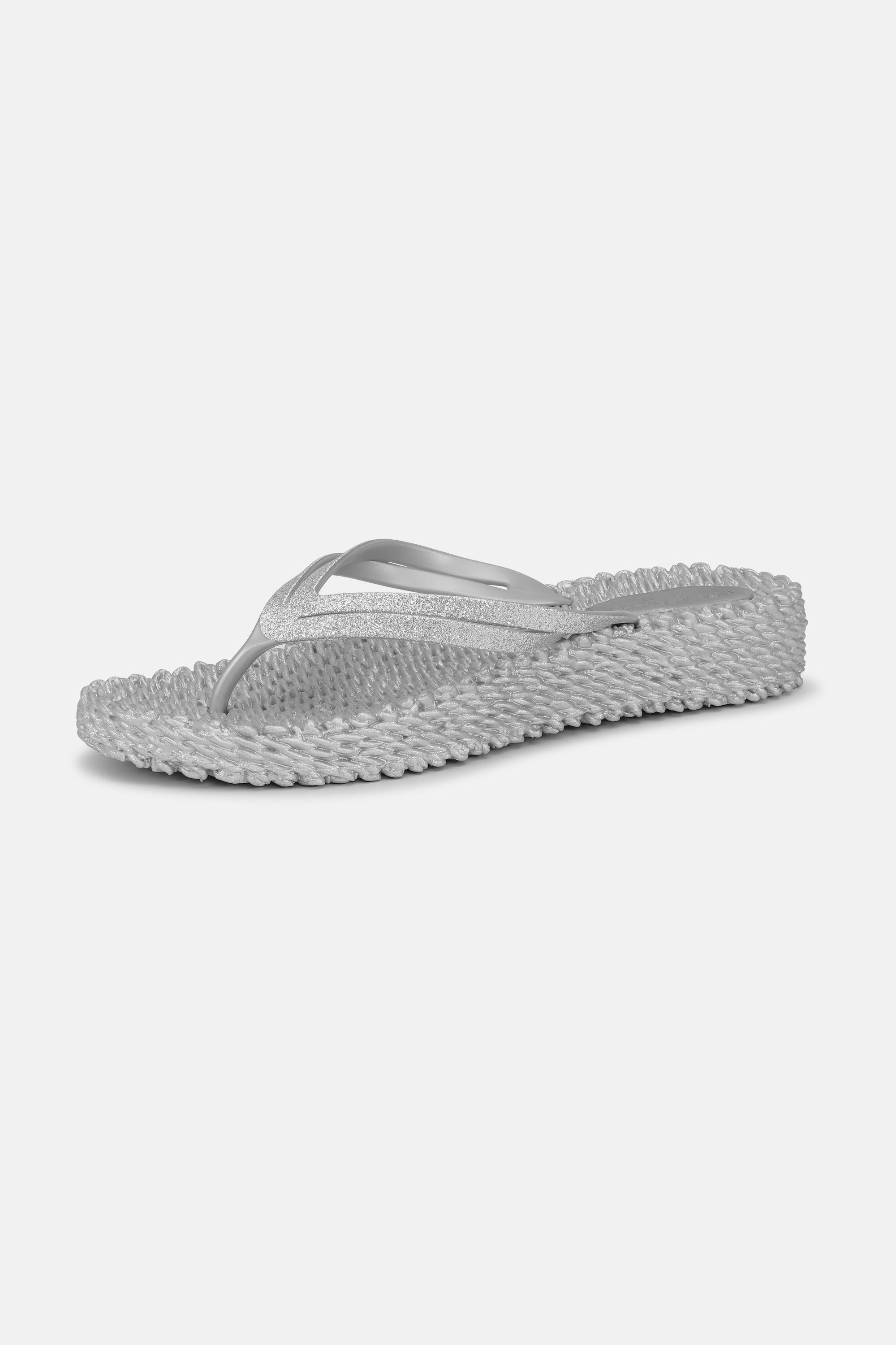 Plateau Flip-Flops Glitter - Silver